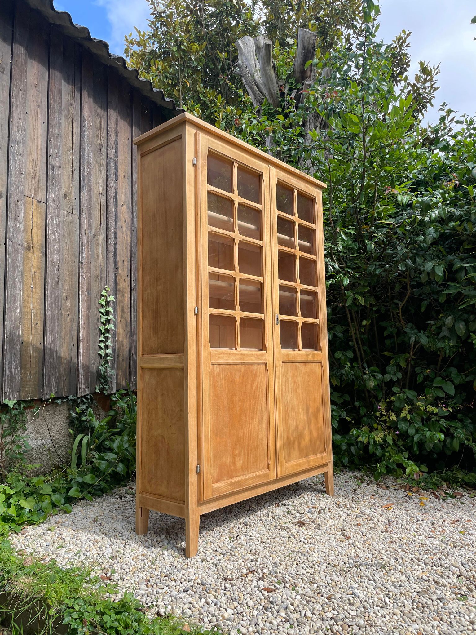 Vitrine bibliothèque rénovée