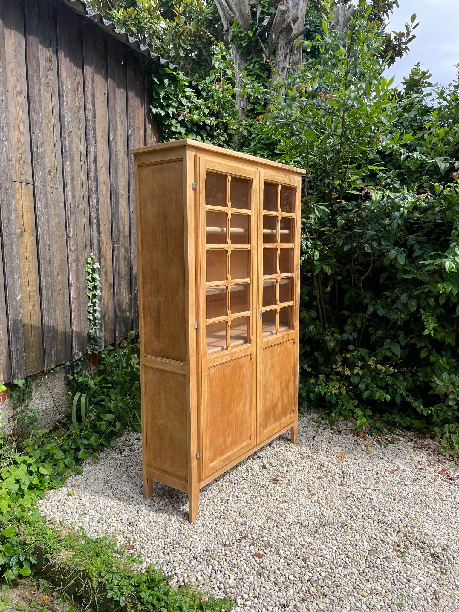 Vitrine bibliothèque rénovée