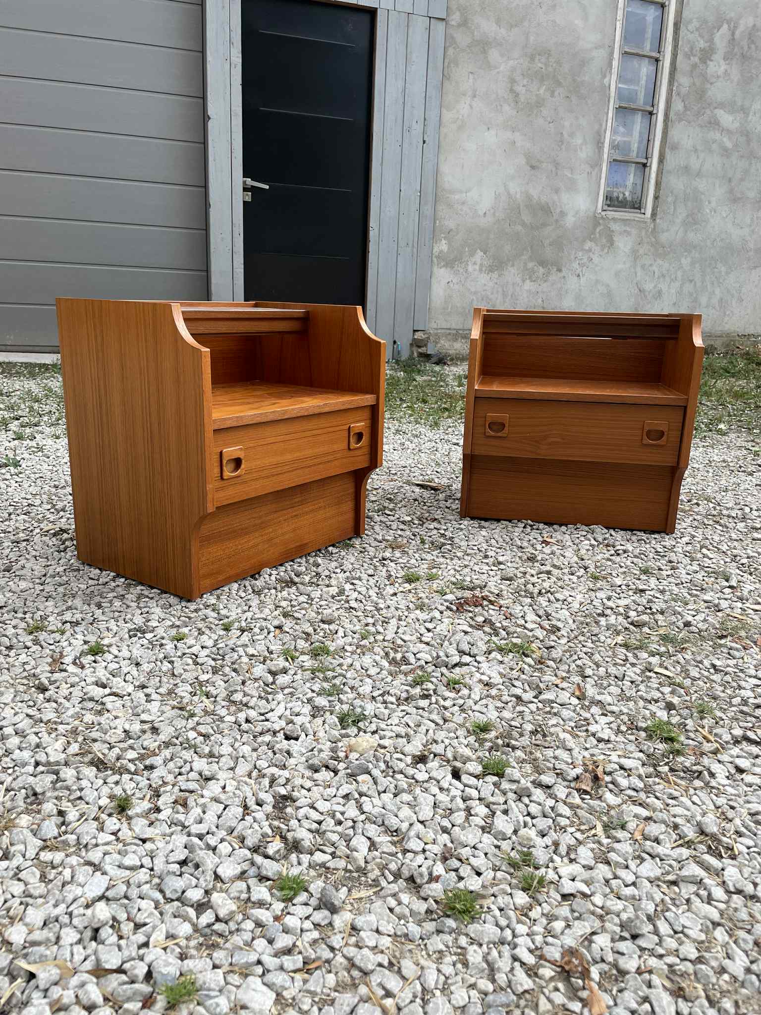 Duo de table de chevet années 70
