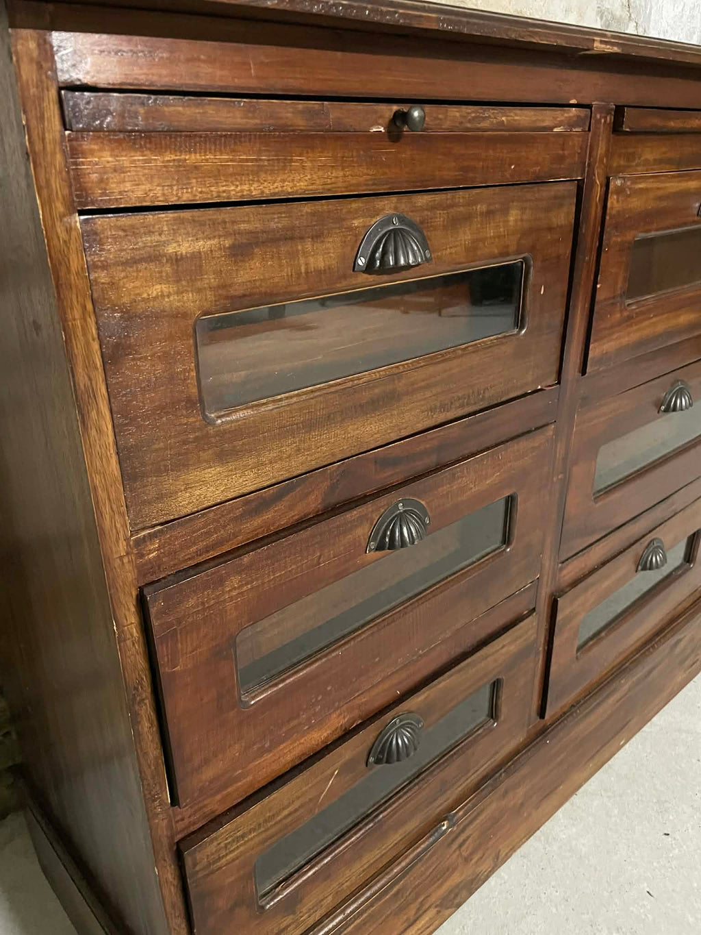 Meuble de métier ancien 6 tiroirs en bois