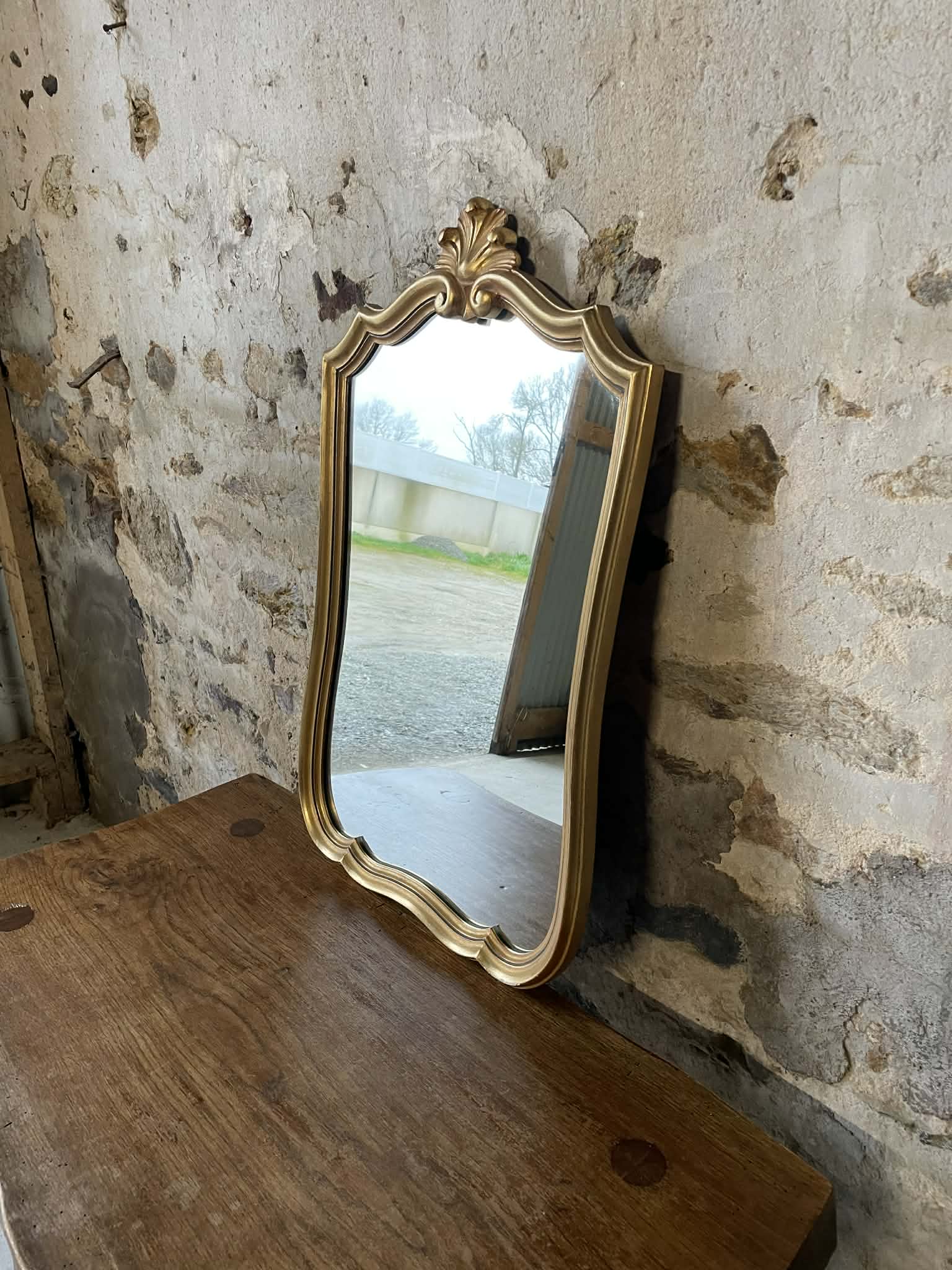 Miroir ancien doré style Louis XV