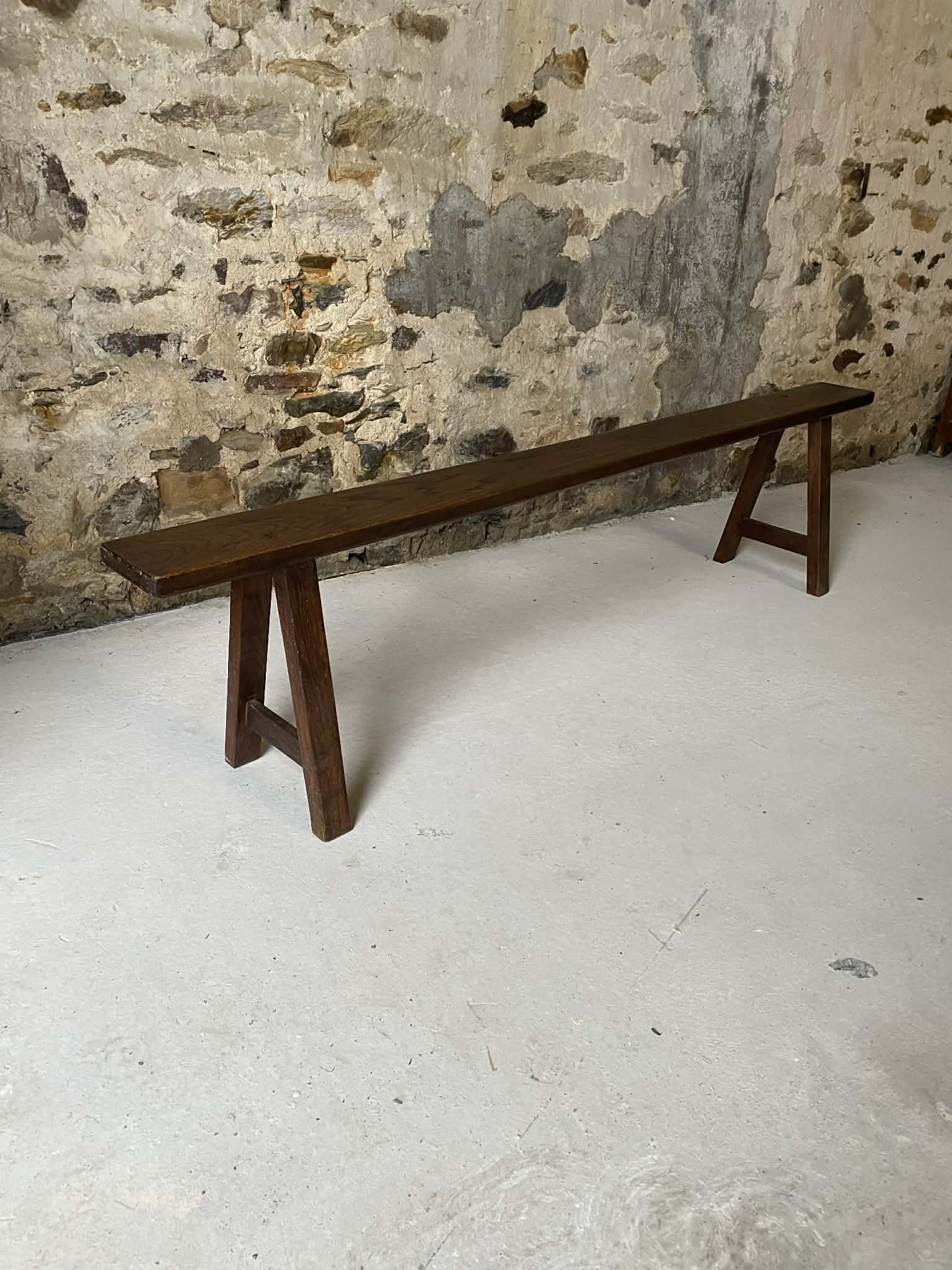 Grand banc en chêne massif