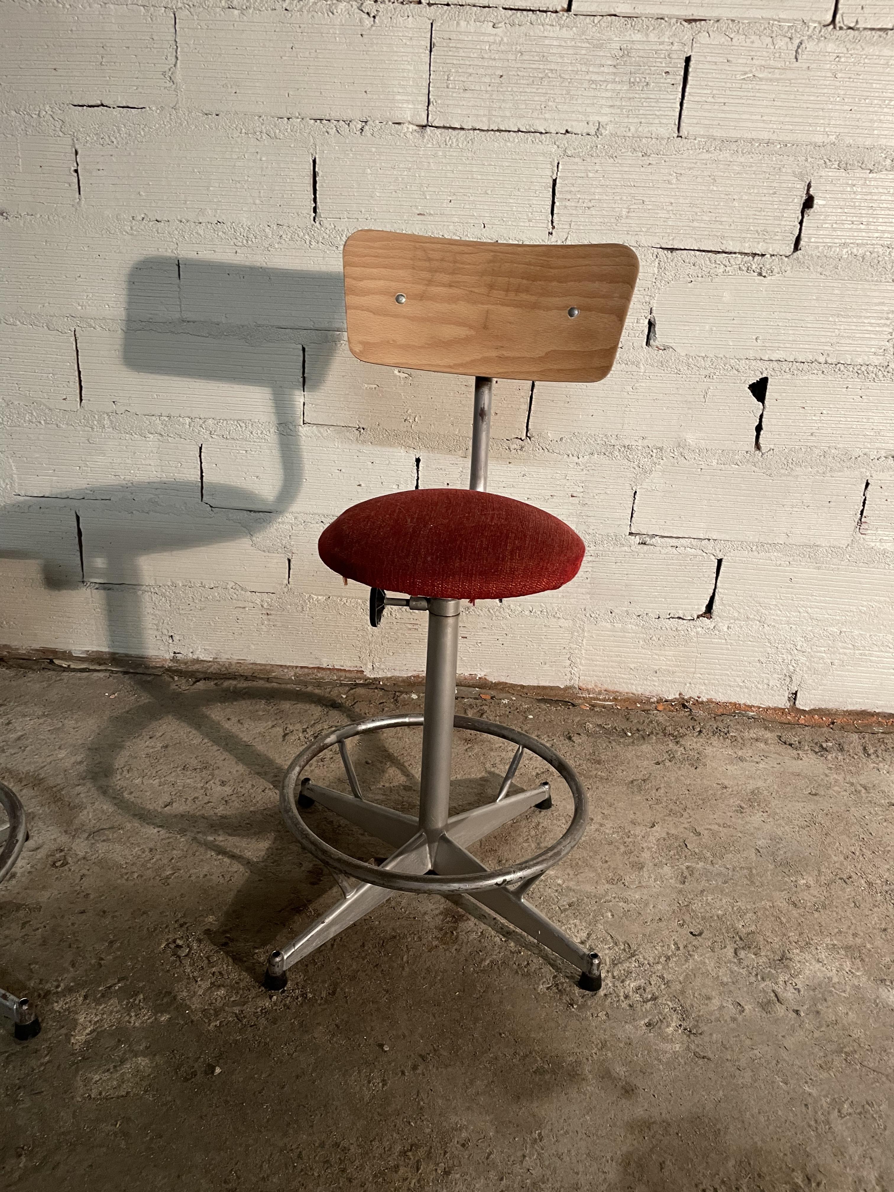 Paire de tabourets vintage