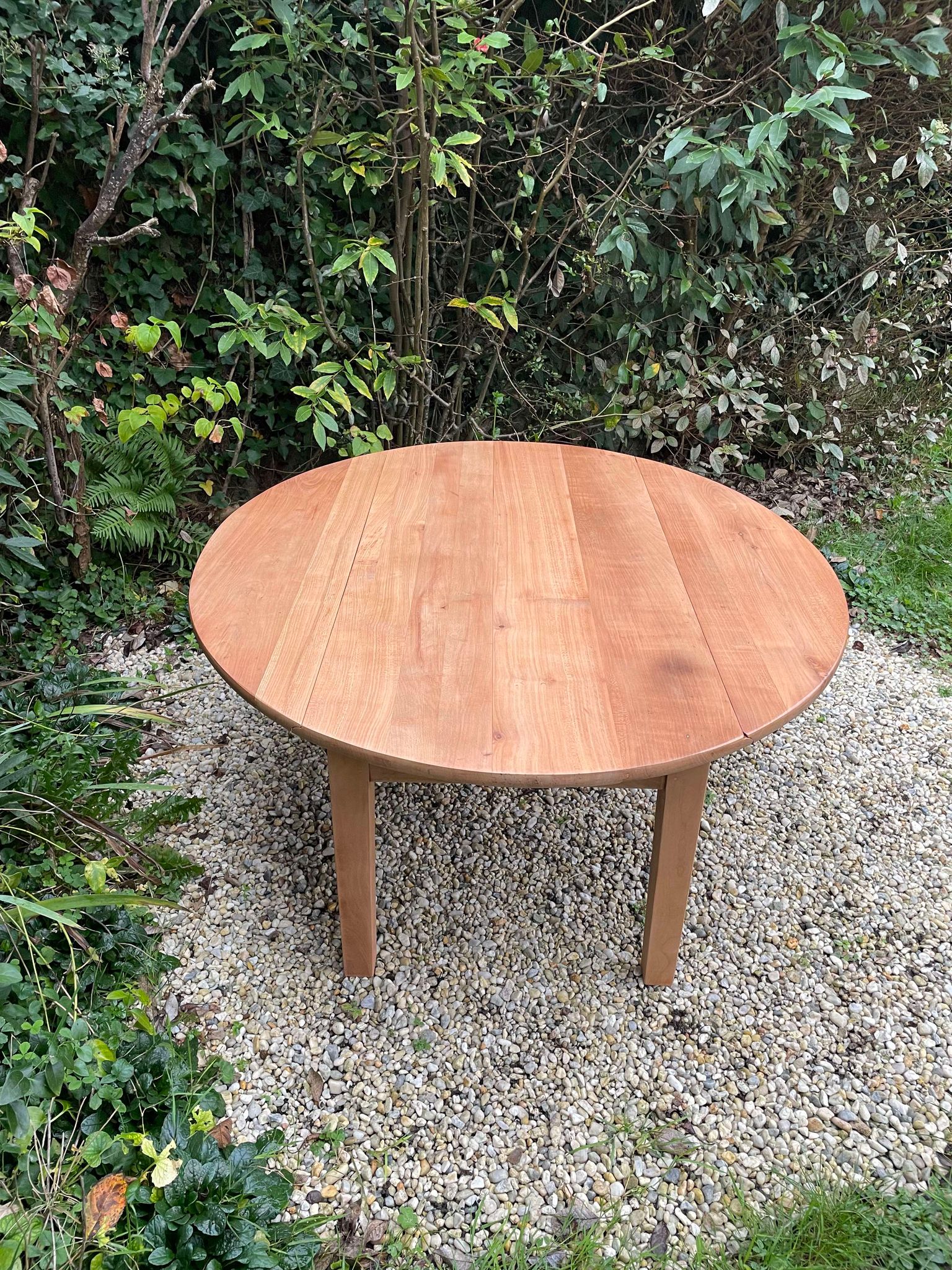 Table basse ronde rabattable