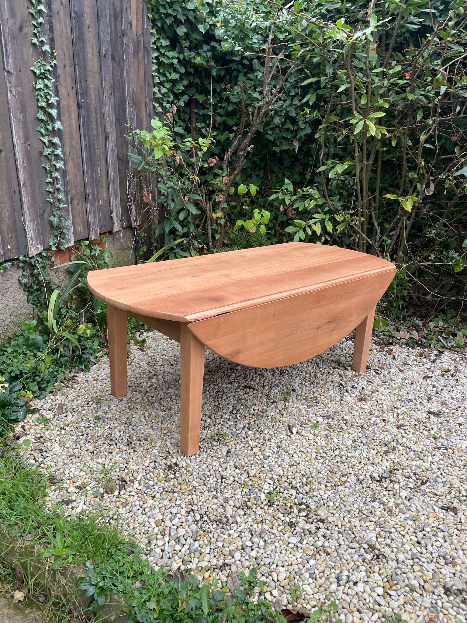Table basse ronde rabattable