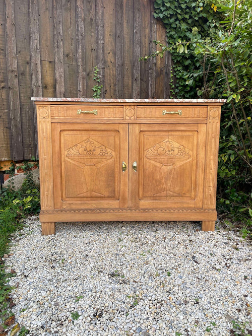 Buffet art déco en châtaignier