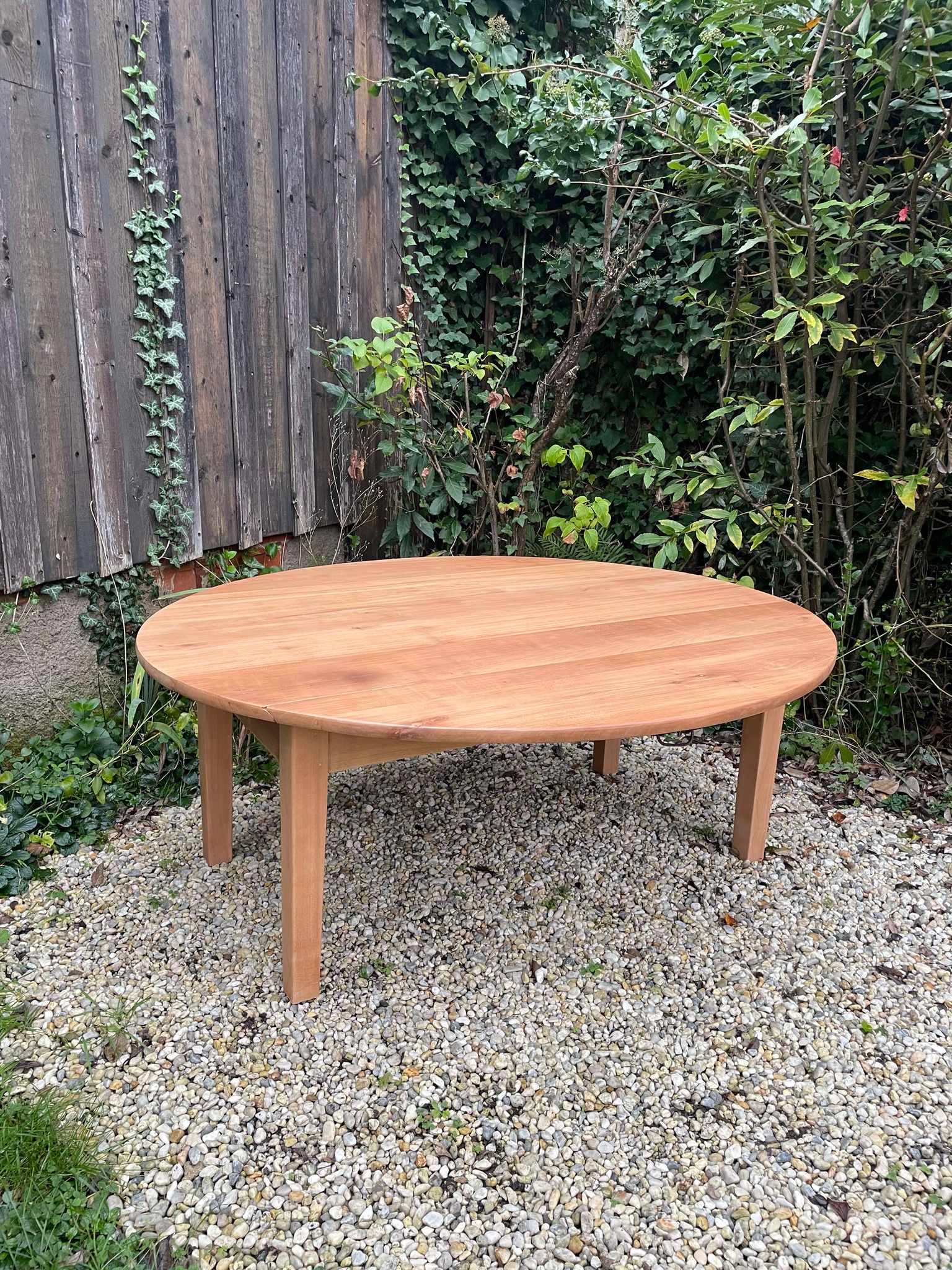 Table basse ronde rabattable