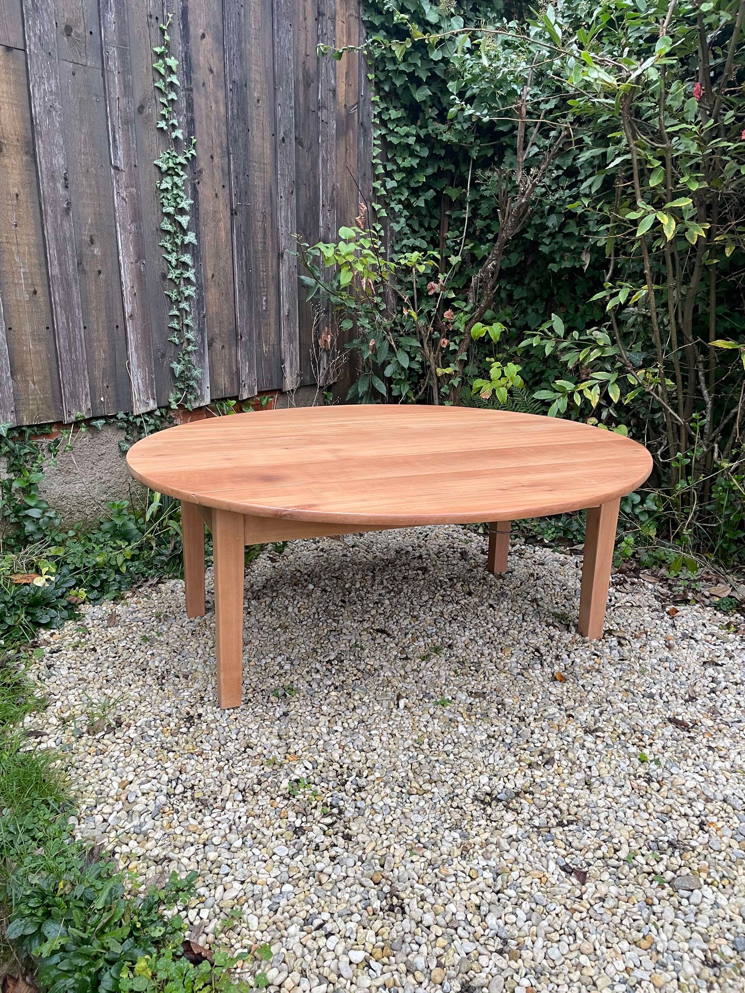 Table basse ronde rabattable