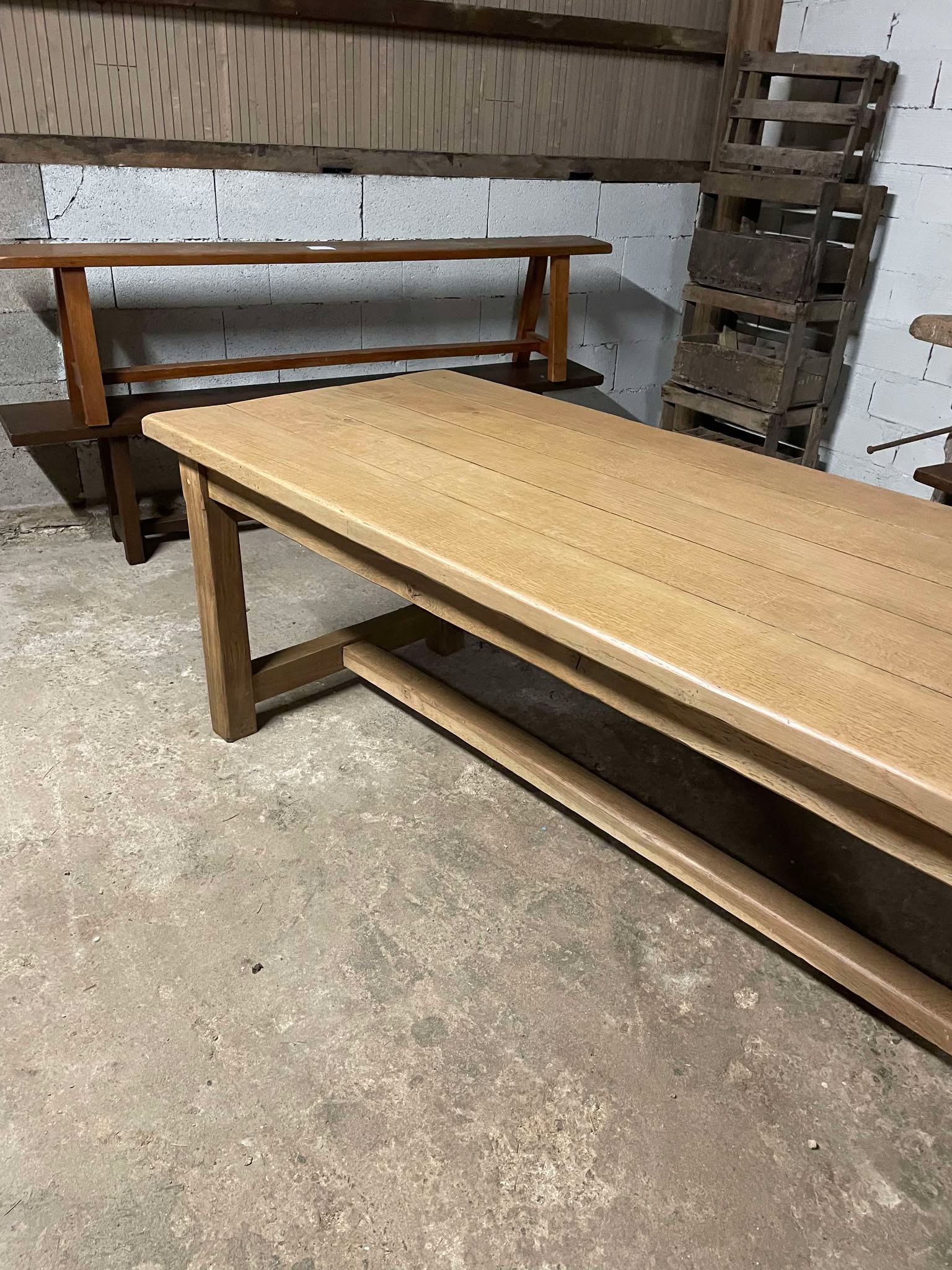 Table de ferme en chêne