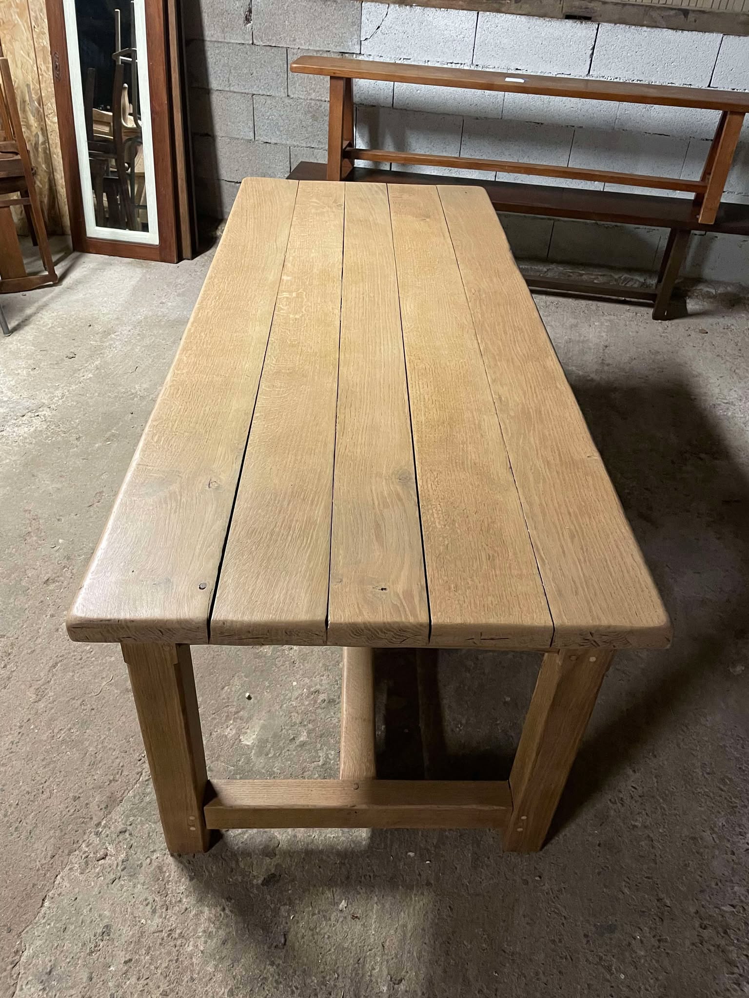 Table de ferme en chêne