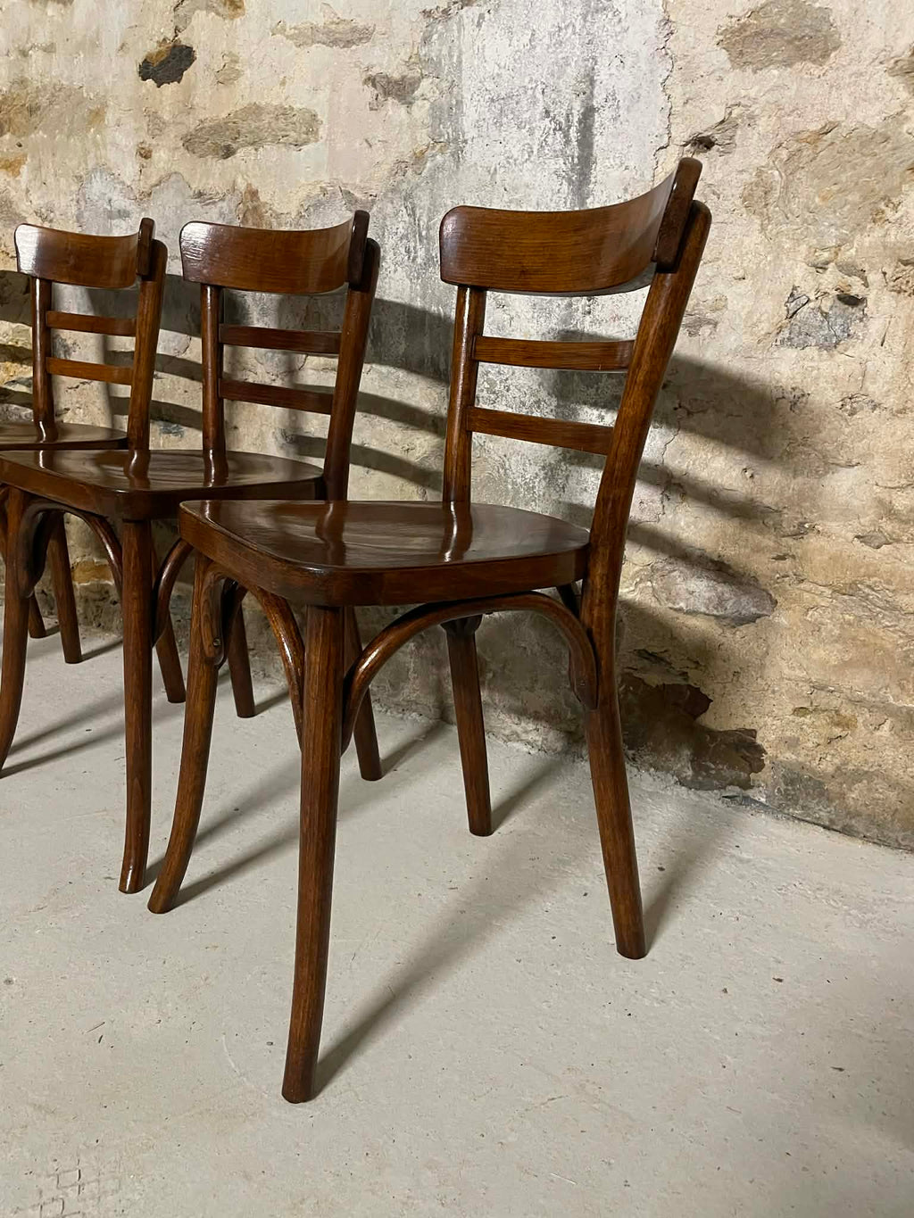 Lot de 6 chaises Baumann en bois courbé