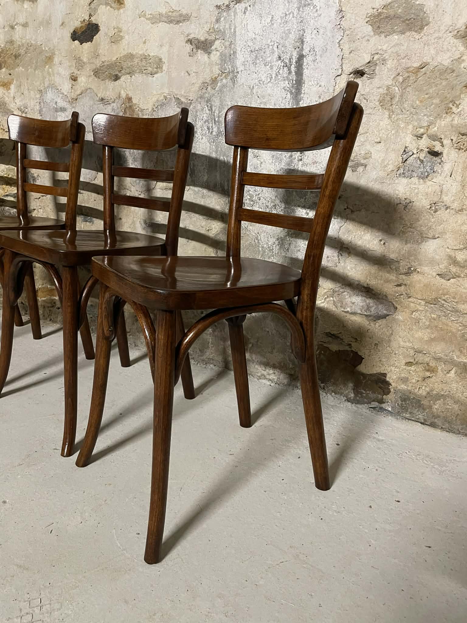 Lot de 6 chaises Baumann en bois courbé