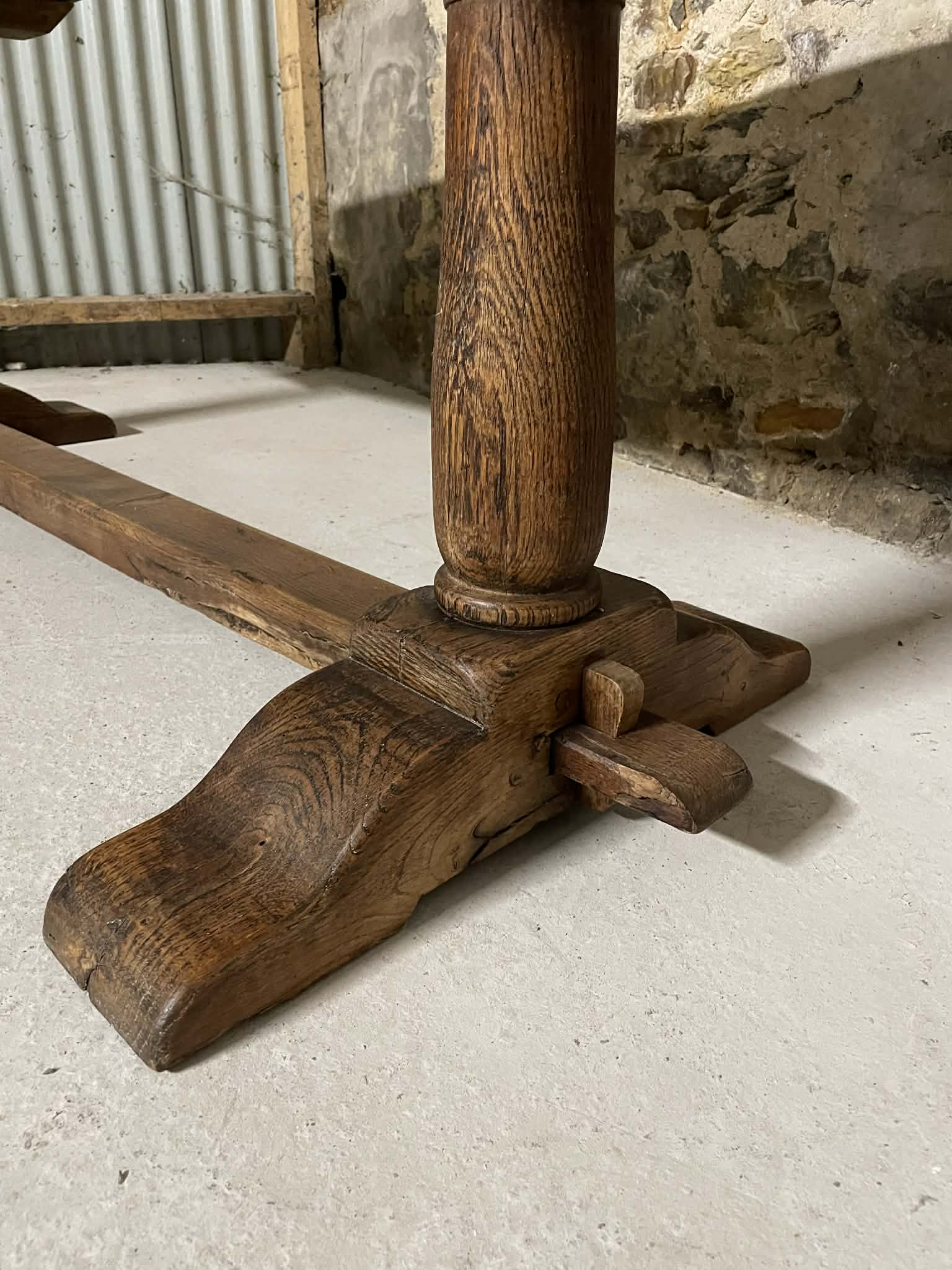 Table de monastère en chêne massif 200 cm