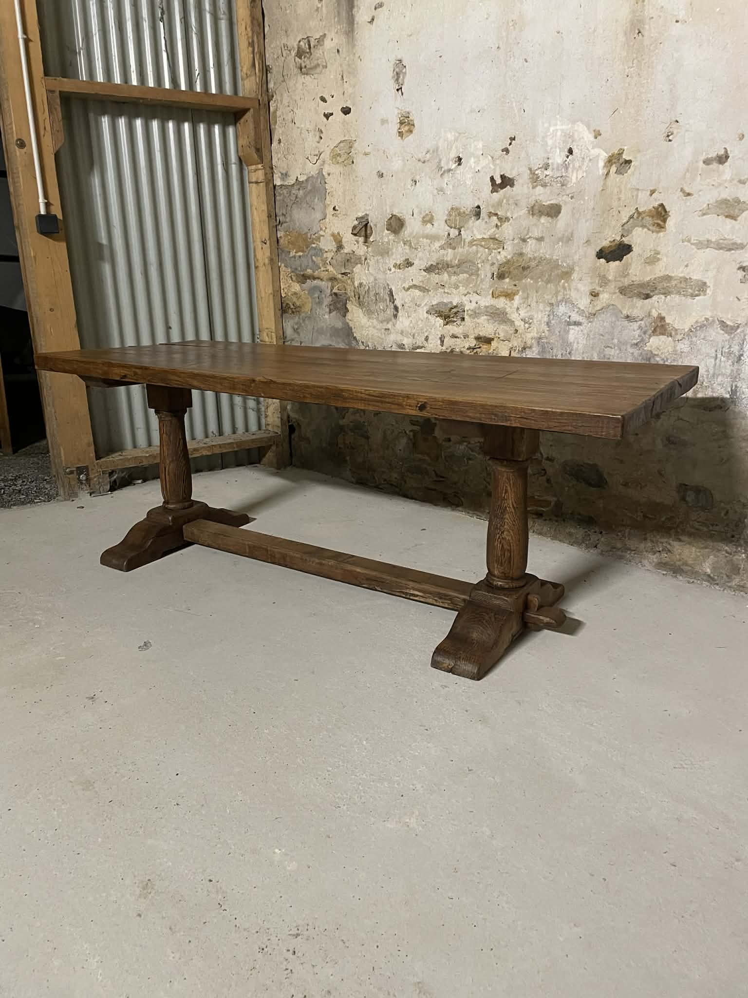 Table de monastère en chêne massif 200 cm