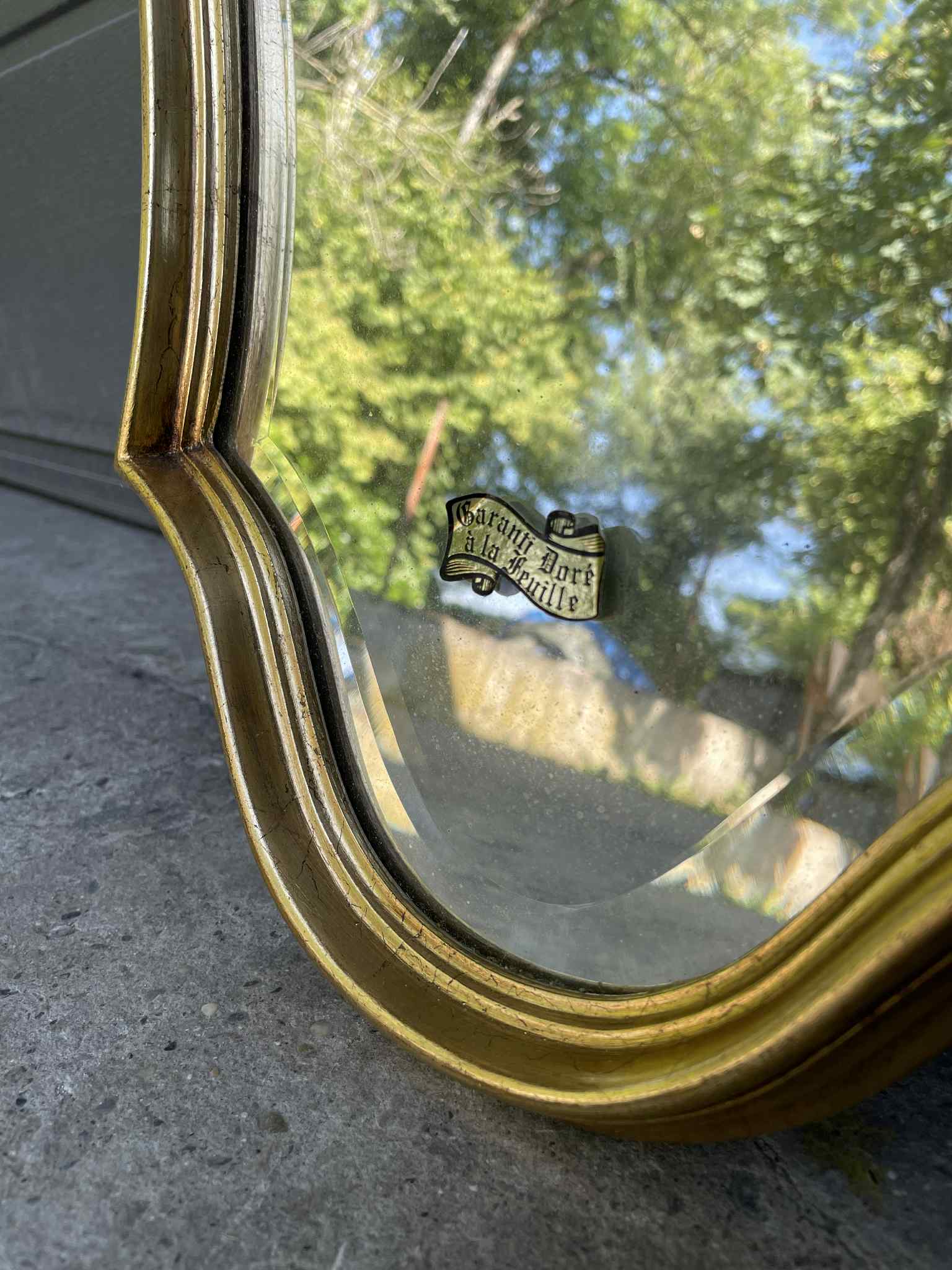 Miroir doré style Louis Philippe