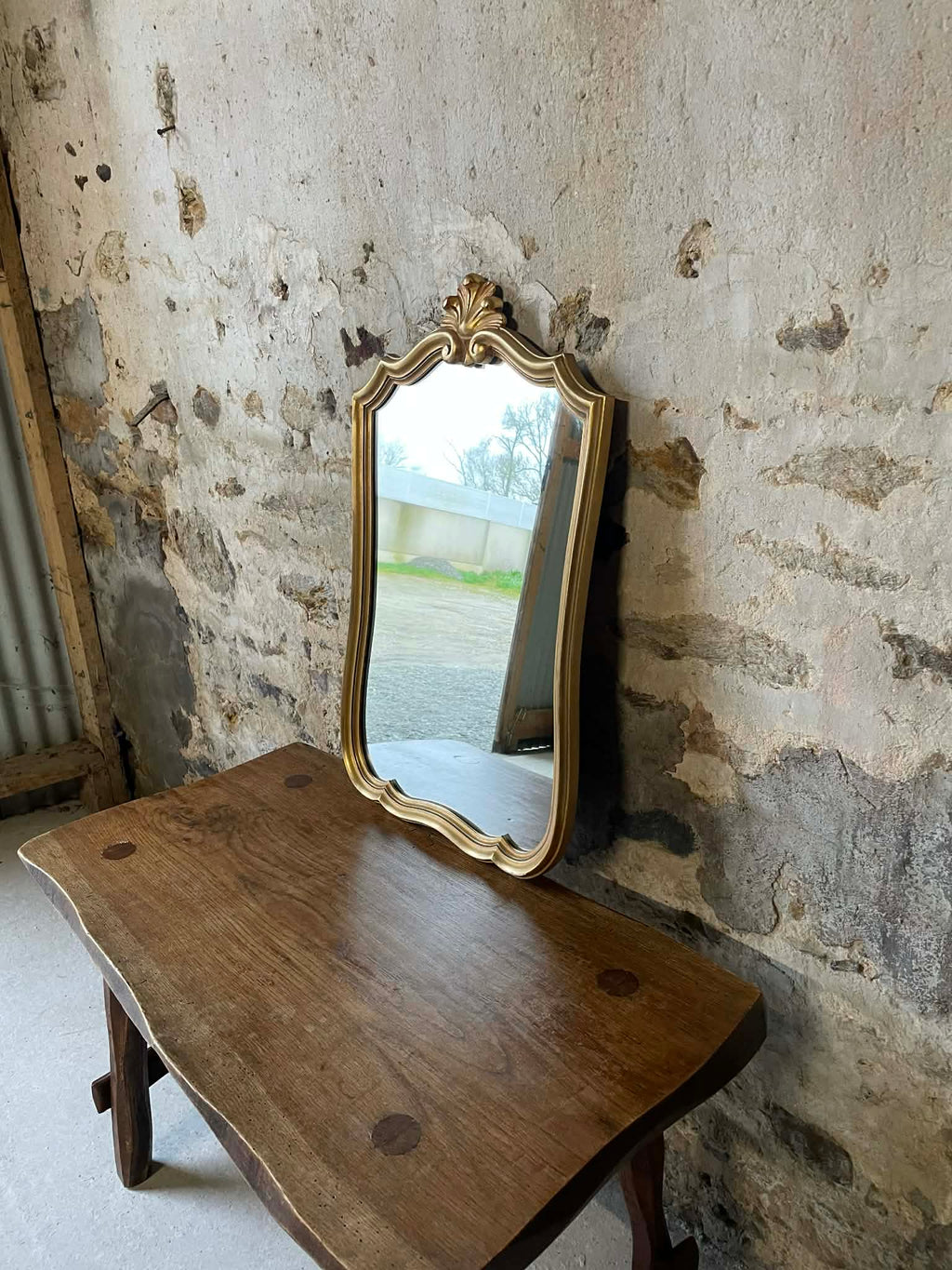 Miroir ancien doré style Louis XV