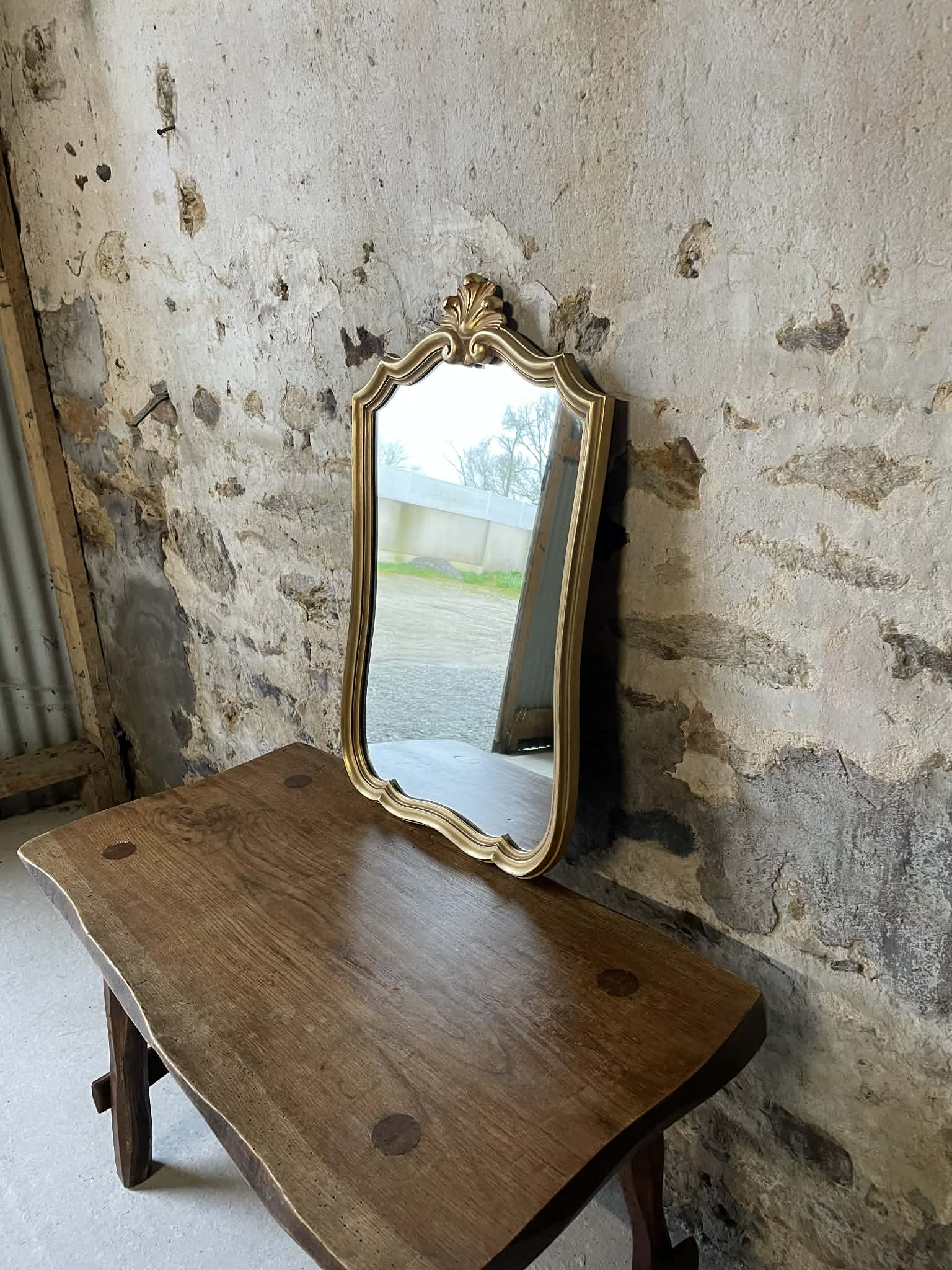 Miroir ancien doré style Louis XV