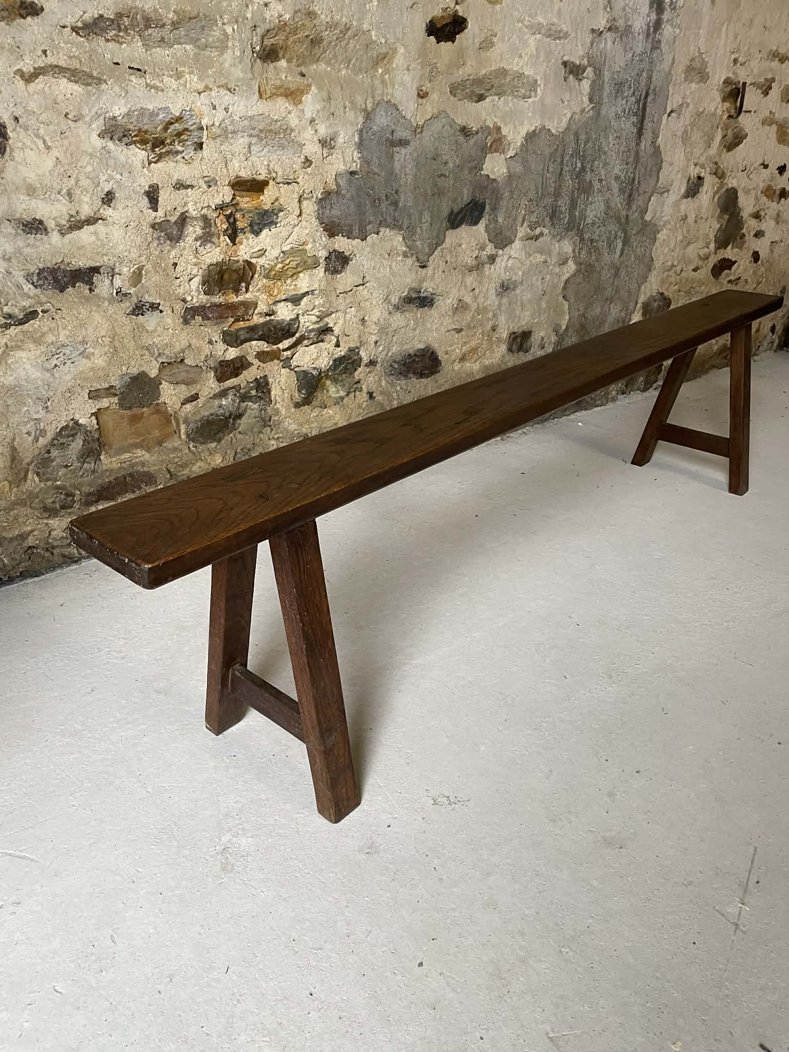 Grand banc en chêne massif