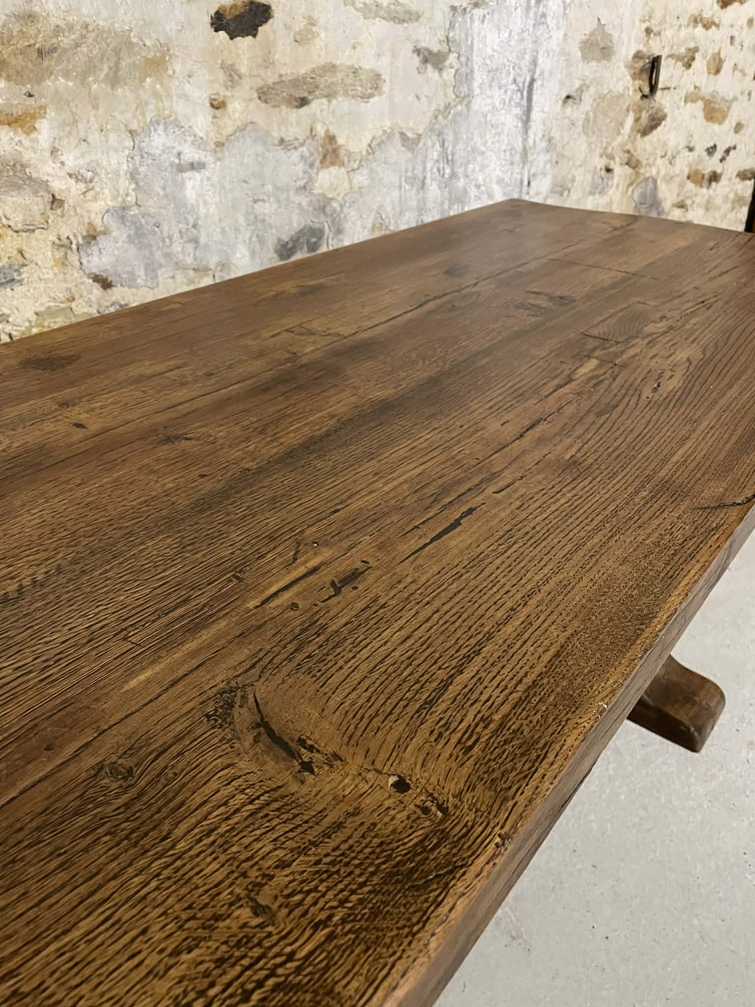 Table de monastère en chêne massif 200 cm
