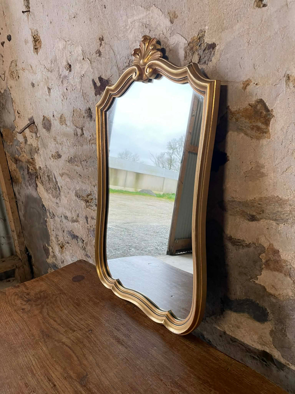 Miroir ancien doré style Louis XV